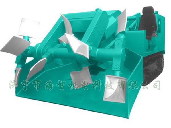 為了提高裝載效率，在取料方面通過滾耙式旋轉連續(xù)取料的方式