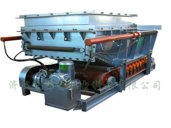 它將帶式（甲帶）給料機(jī)的手動檢修閘門改為電動、液動或氣動控制閥門，增大了閘門推力